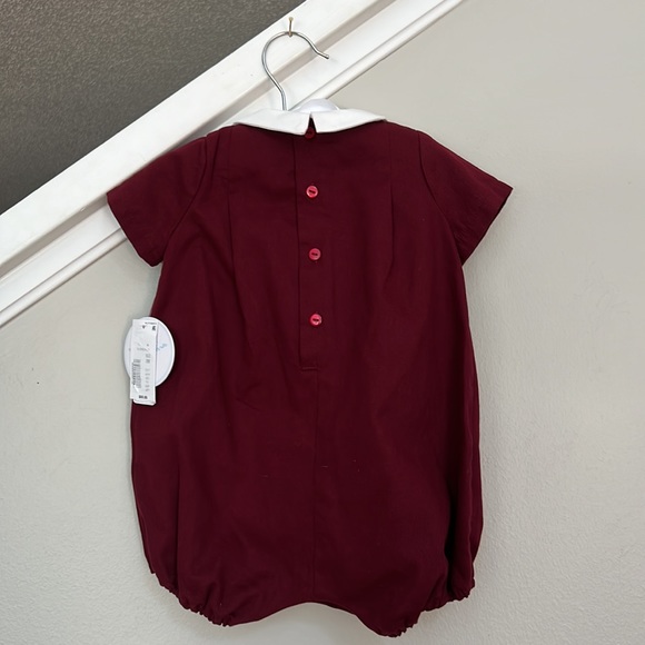 Edgehill Collection Baby Boys 3-9 Months Peter Pan Collar Short Sleeve Bubble. - Picture 5 of 9